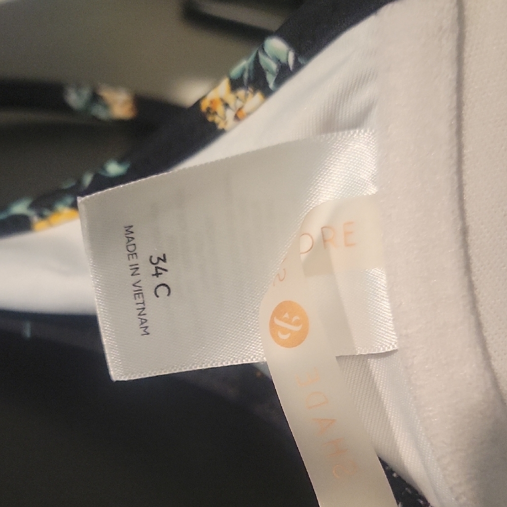 34C Floral Black Bikini with Yellow Accents - Picture 5 of 8